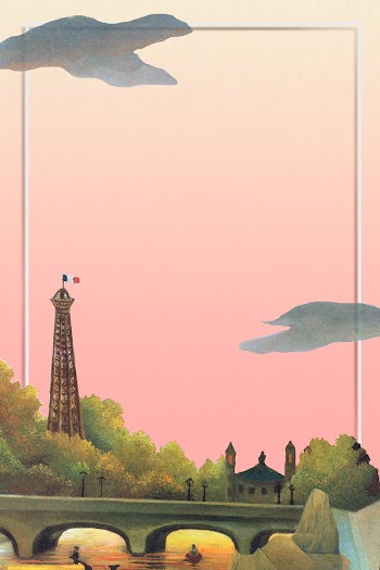 Paris frame psd famous painting, Eiffel-tower… | Free stock illustration | High Resolution graphic