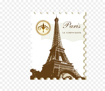Paris London Symbol Postage stamp - Vintage British stamp 
