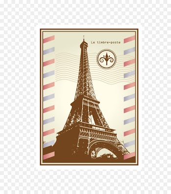 Paris Rubber stamp Postage stamp Icon - Vintage British stamp 