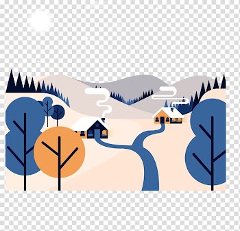 Paris Winter Icon, Flattening villages winter night transparent background PNG clipart