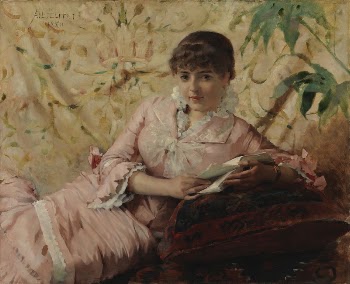 Parisienne reading, 1880, by Albert | Free Photo - rawpixel