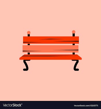Park bench vector image