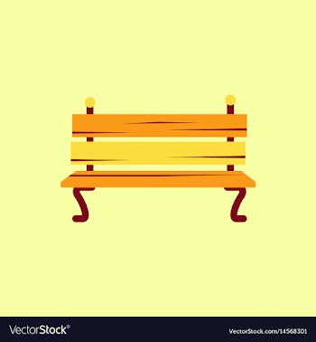 Park bench vector image