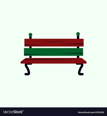 Park bench vector image