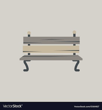 Park bench vector image
