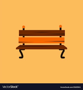 Park bench vector image