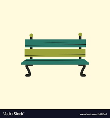 Park bench vector image