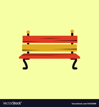 Park bench vector image