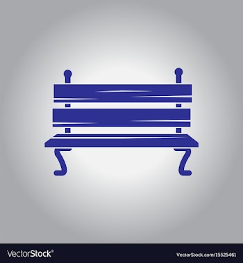 Park bench vector image