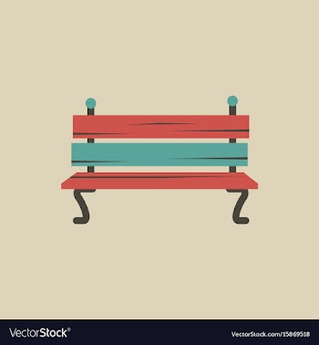 Park bench vector image