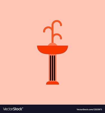 Park fountain vector image