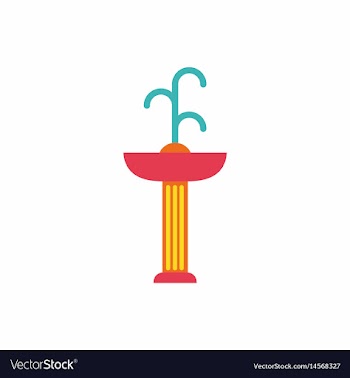 Park fountain vector image