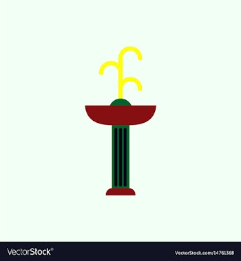 Park fountain vector image
