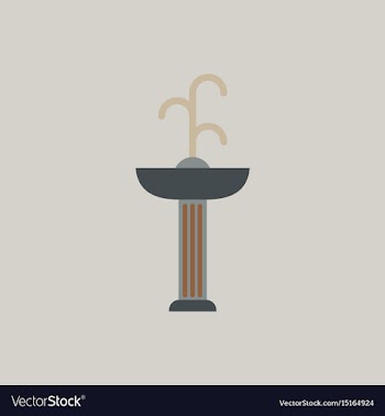 Park fountain vector image