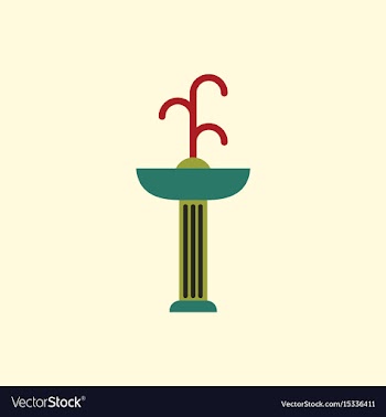 Park fountain vector image