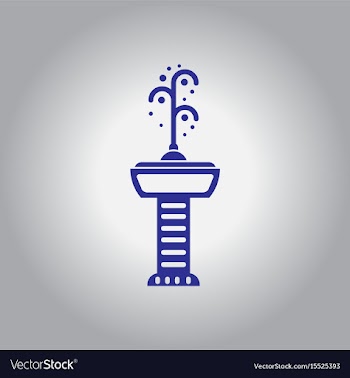 Park fountain vector image