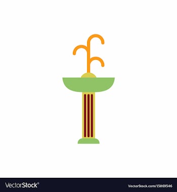 Park fountain vector image