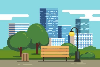 Park in city illustration background. | Free Photo - rawpixel