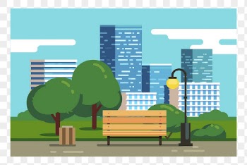 Park in city png sticker, | Free PNG - rawpixel