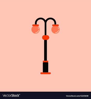 Park lamp light icon vector image
