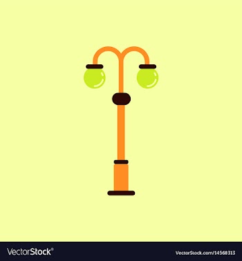 Park lamp light icon vector image