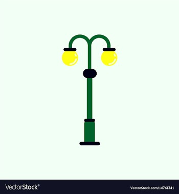 Park lamp light icon vector image