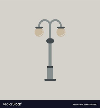 Park lamp light icon vector image