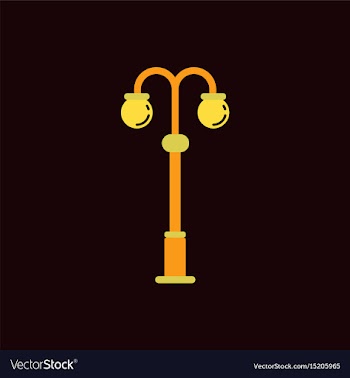 Park lamp light icon vector image