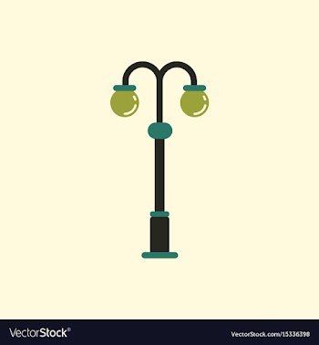 Park lamp light icon vector image