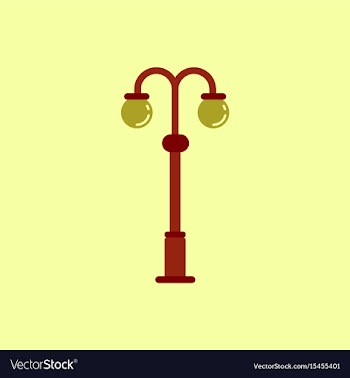 Park lamp light icon vector image