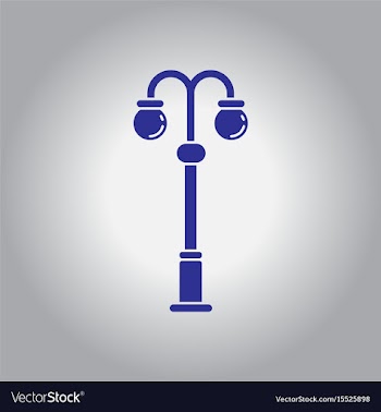 Park lamp light icon vector image