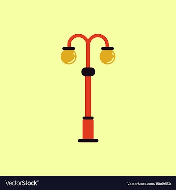 Park lamp light icon vector image