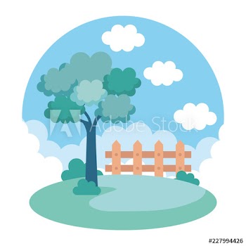 park landscape scene icon