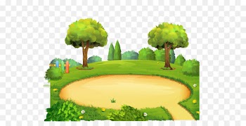 Park Playground Cartoon - Amusement park vector background 