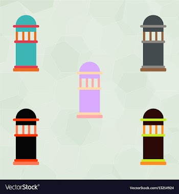 Park recycle bin collection vector image