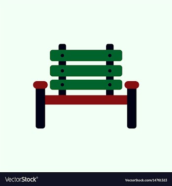 Park seat vector image