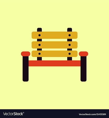 Park seat vector image