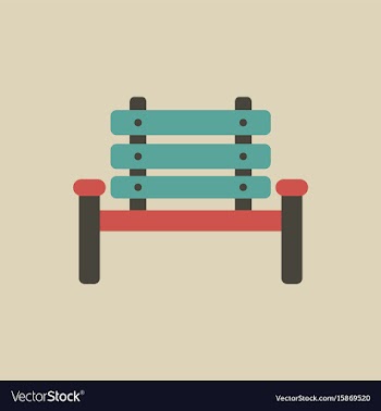 Park seat vector image