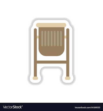 Park trash urn in paper vector image