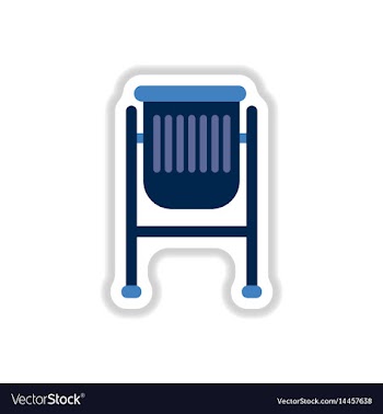 Park trash urn in paper vector image