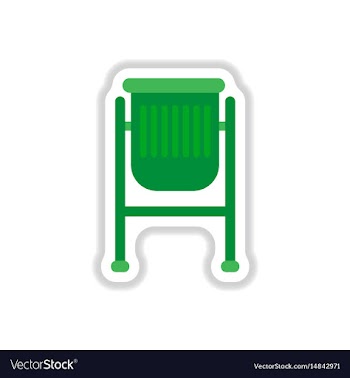 Park trash urn in paper vector image