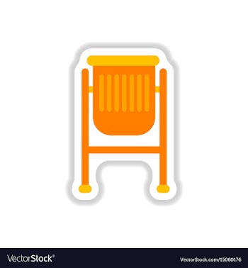 Park trash urn in paper vector image