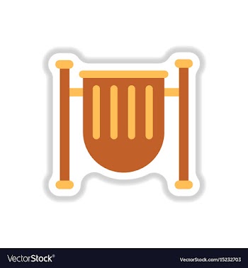 Park trash urn in paper vector image