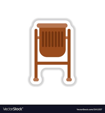 Park trash urn in paper vector image