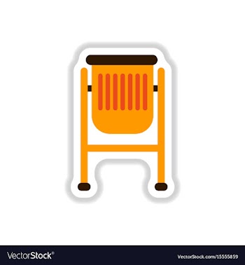 Park trash urn in paper vector image