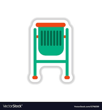 Park trash urn in paper vector image