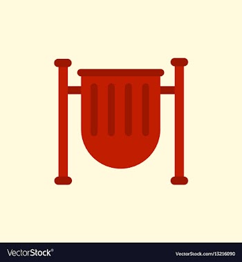 Park trash urn vector image