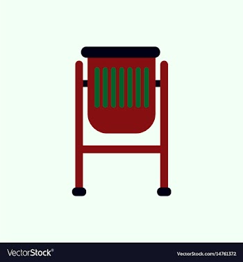 Park trash urn vector image
