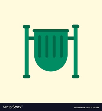 Park trash urn vector image