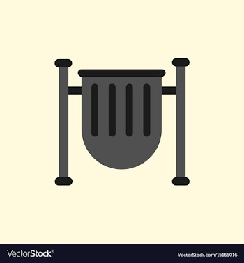 Park trash urn vector image